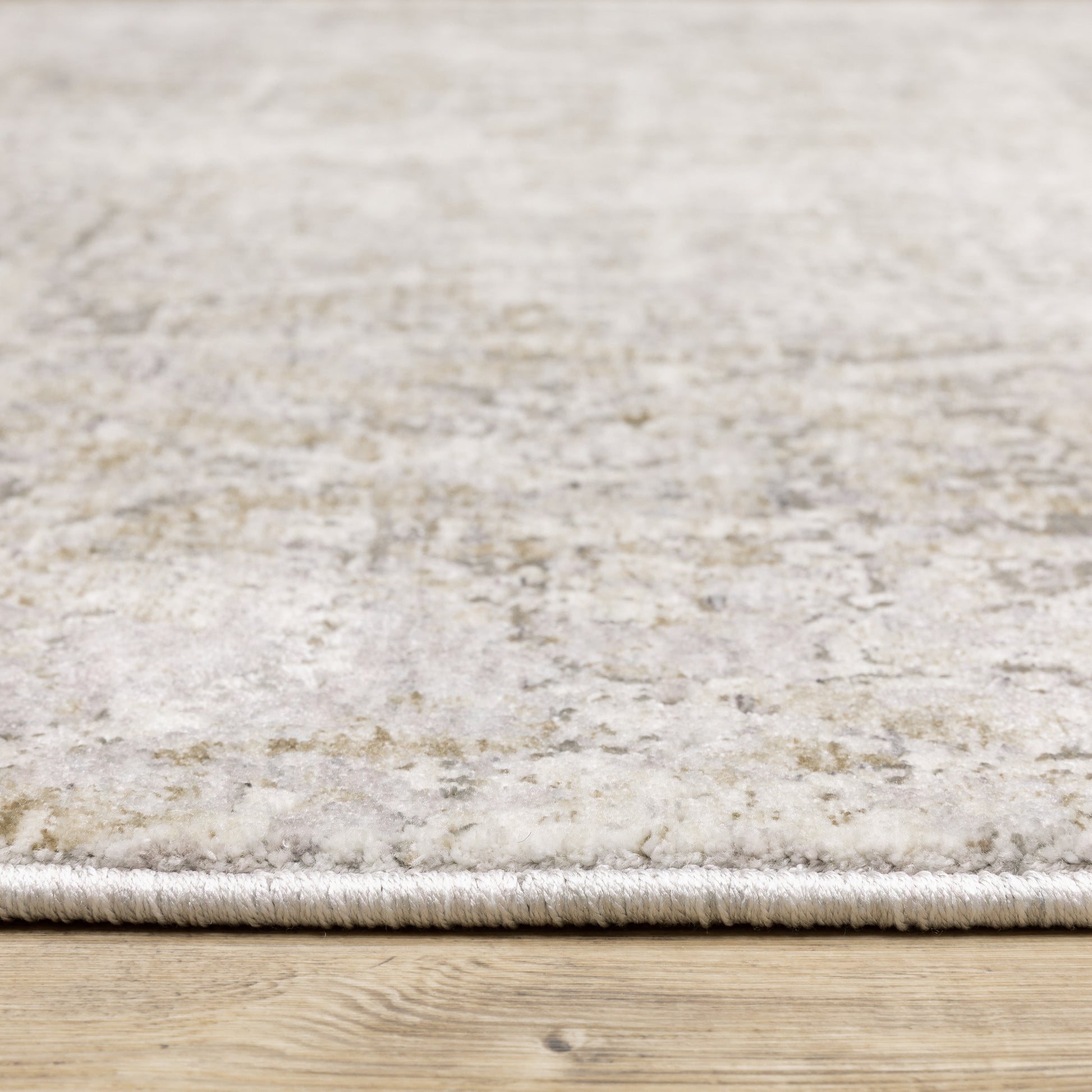 Nebulous Distressed Beige/ Grey Abstract Cut Pile Rug