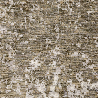 Nebulous Distressed Beige/ Grey Abstract Cut Pile Rug