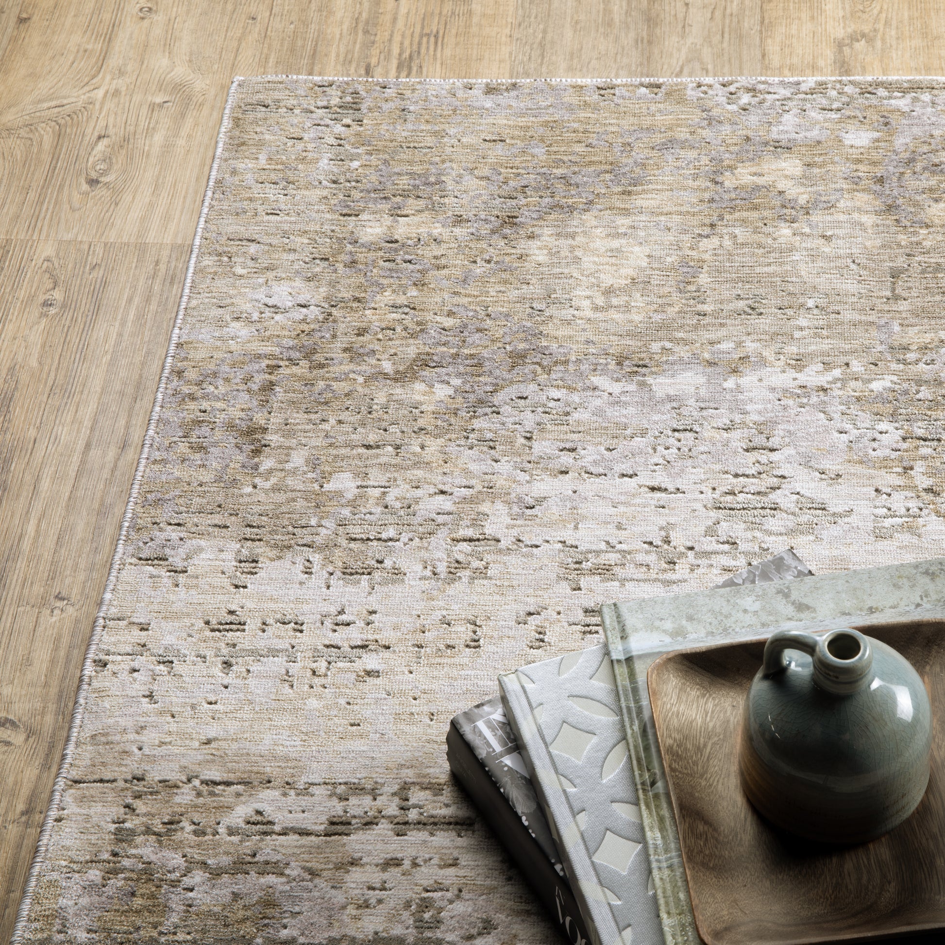 Nebulous 001H9 Beige Distressed Rug