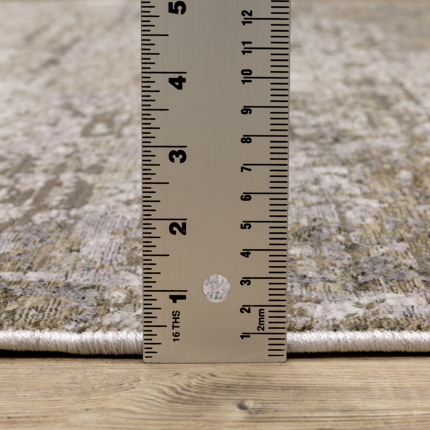 Nebulous Distressed Beige/ Grey Abstract Cut Pile Rug