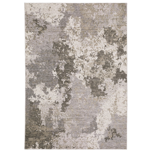 Nebulous 5091E Grey Distressed Rug