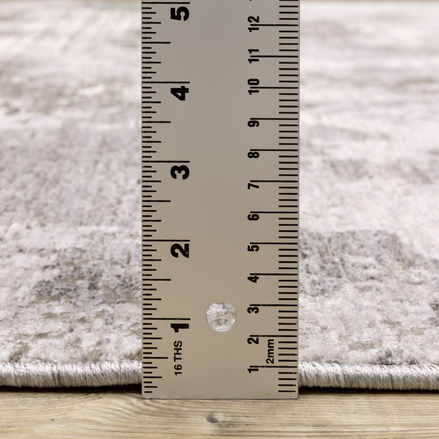 Nebulous Distressed Grey/ Ivory Abstract Cut Pile Rug