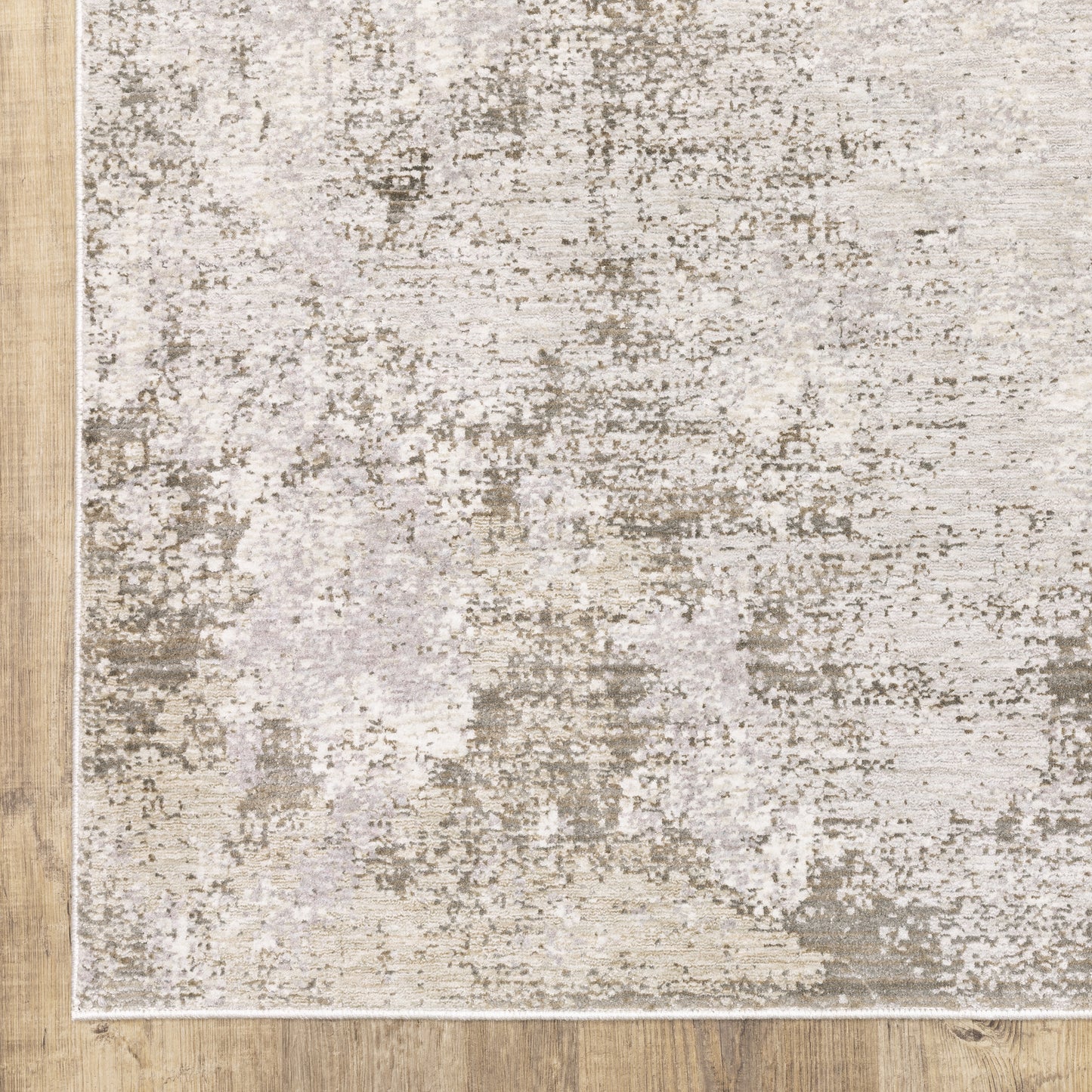 Nebulous Distressed Ivory/ Beige Abstract Cut Pile Rug
