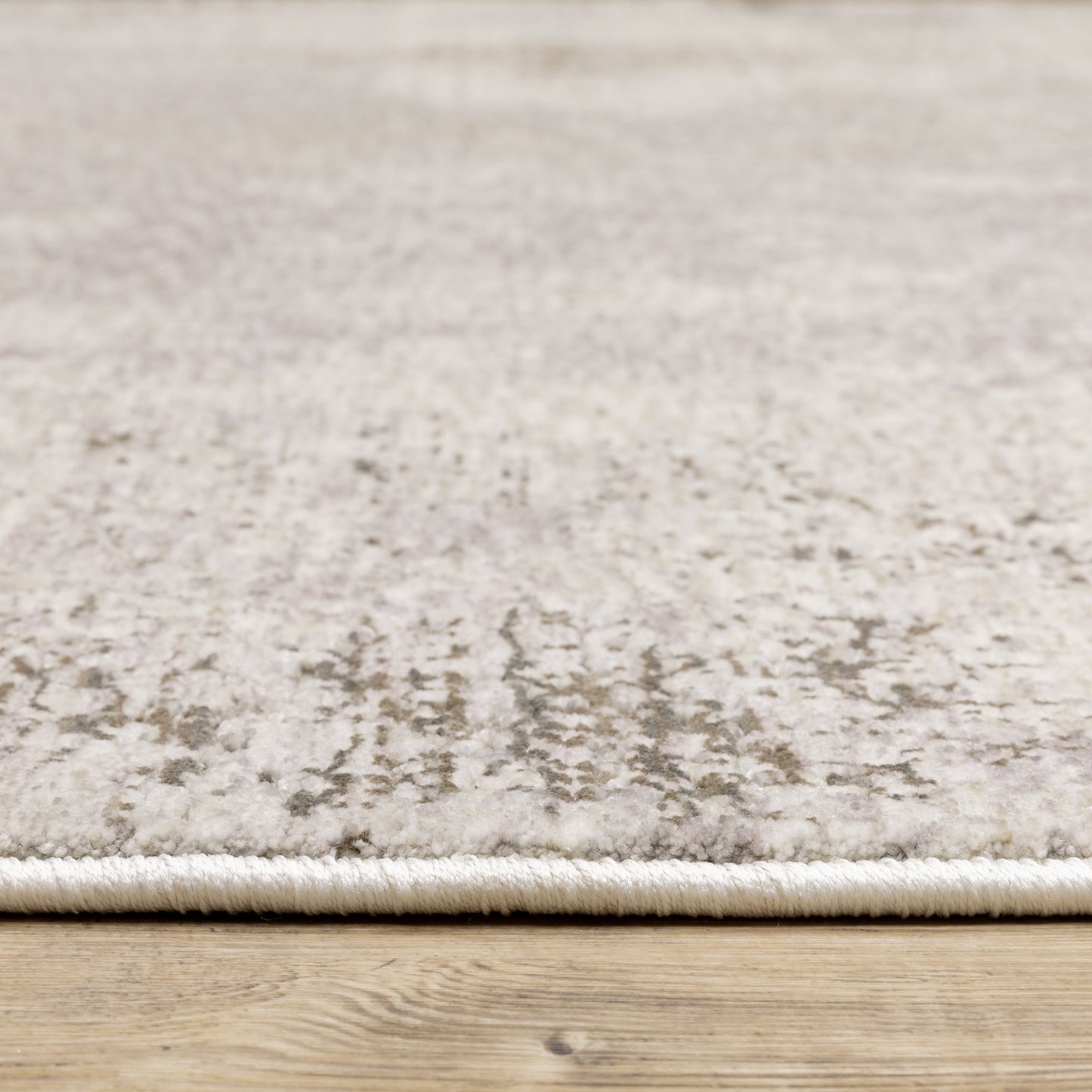 Nebulous Distressed Ivory/ Beige Abstract Cut Pile Rug