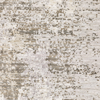 Nebulous Distressed Ivory/ Beige Abstract Cut Pile Rug