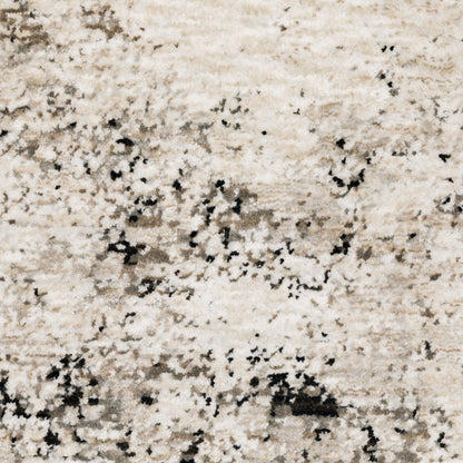 Nebulous Abstract Ivory/ Grey Cut Pile Rug