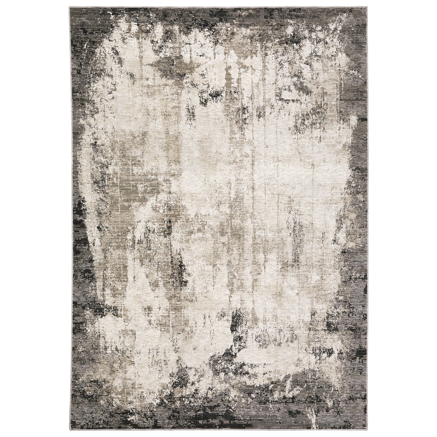 Nebulous 7151E Grey Distressed Rug
