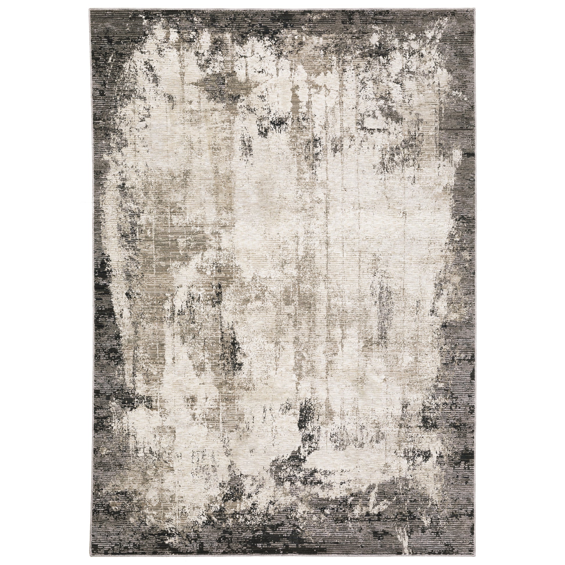 Nebulous 7151E Grey Distressed Rug