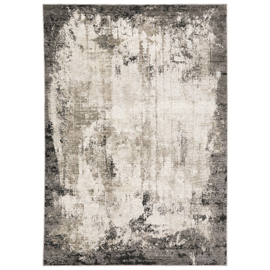 Nebulous 7151E Grey Distressed Rug