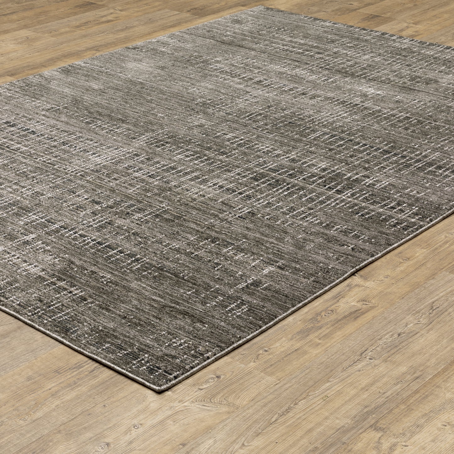 Nebulous Distressed Charcoal/ Grey Cut Pile Rug