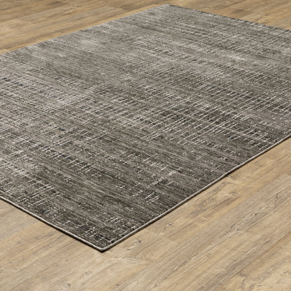 Nebulous Distressed Charcoal/ Grey Cut Pile Rug