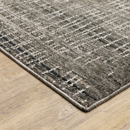 Nebulous Distressed Charcoal/ Grey Cut Pile Rug