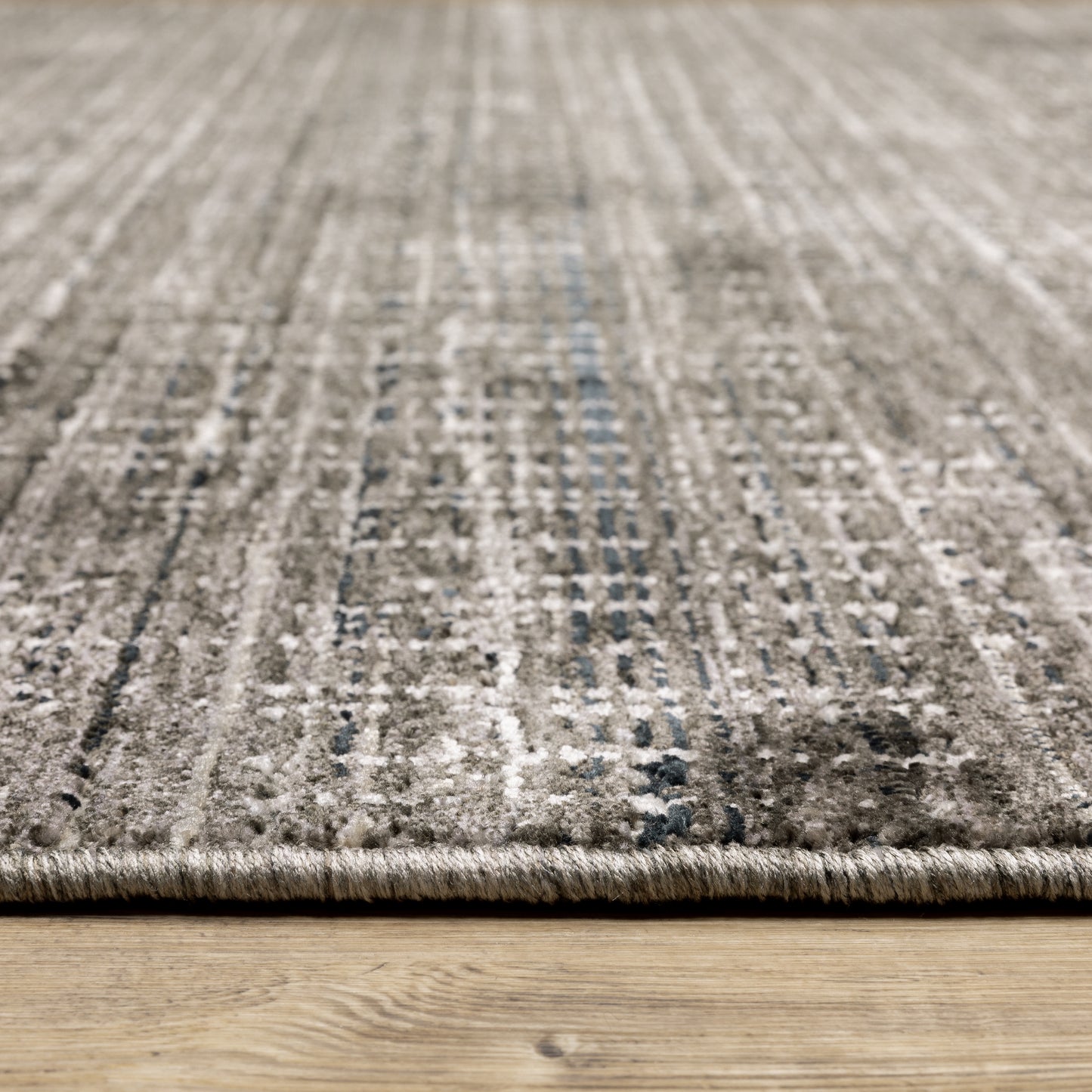 Nebulous Distressed Charcoal/ Grey Cut Pile Rug