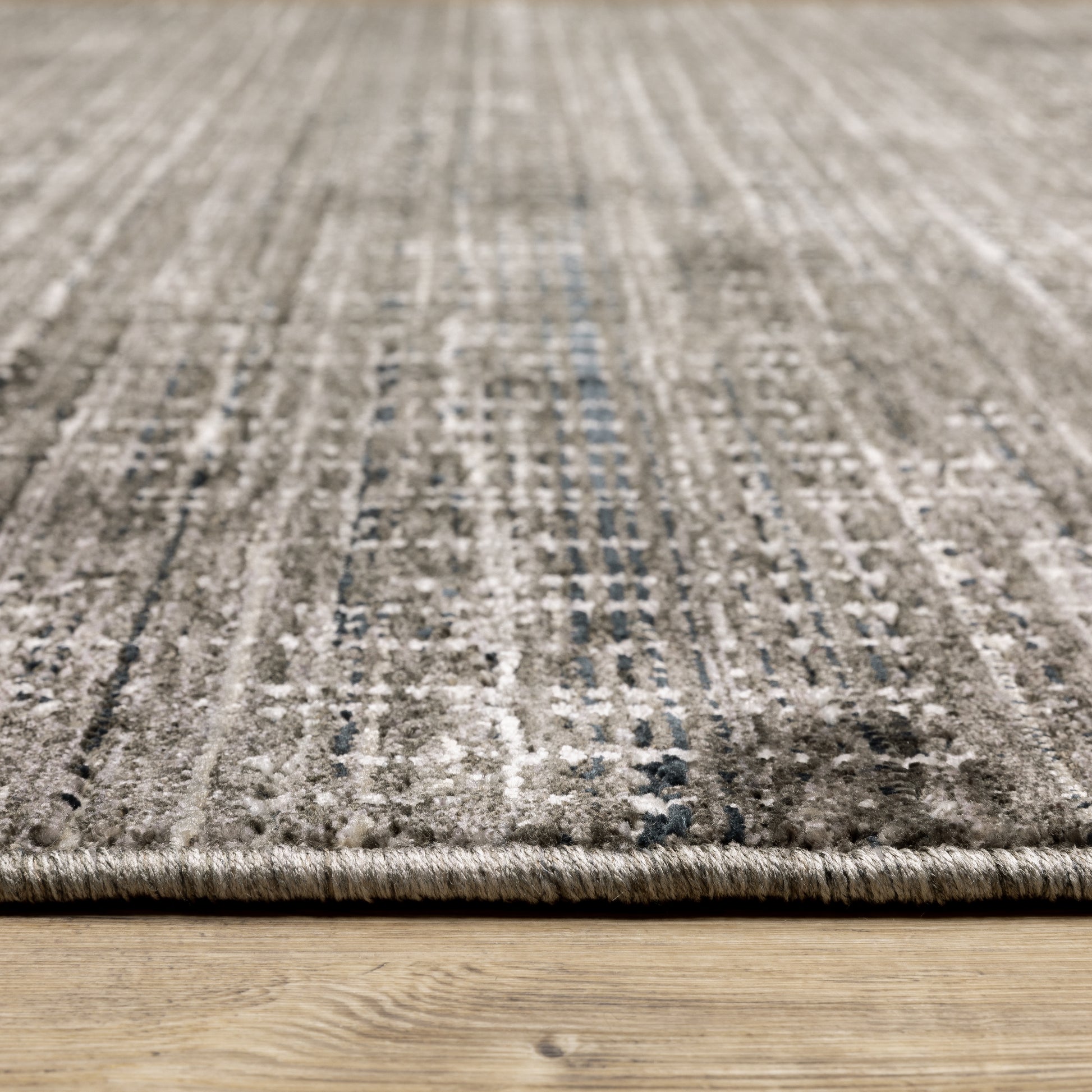 Nebulous Distressed Charcoal/ Grey Cut Pile Rug