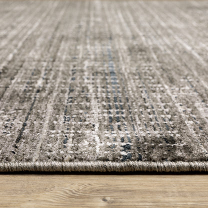 Nebulous Distressed Charcoal/ Grey Cut Pile Rug