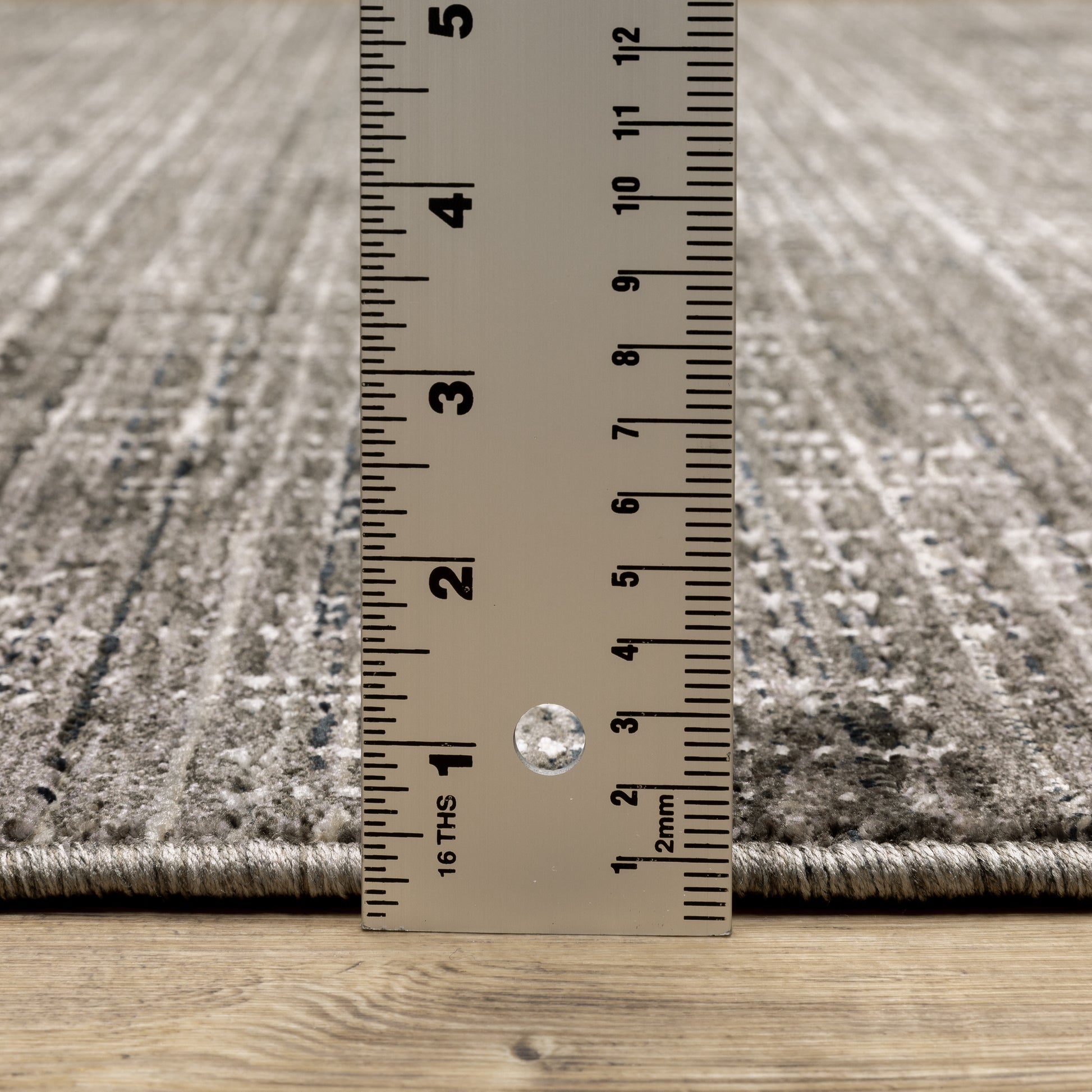 Nebulous Distressed Charcoal/ Grey Cut Pile Rug