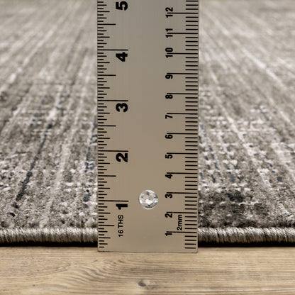 Nebulous Distressed Charcoal/ Grey Cut Pile Rug