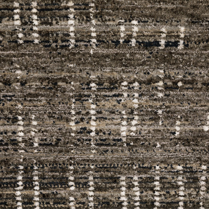 Nebulous Distressed Charcoal/ Grey Cut Pile Rug