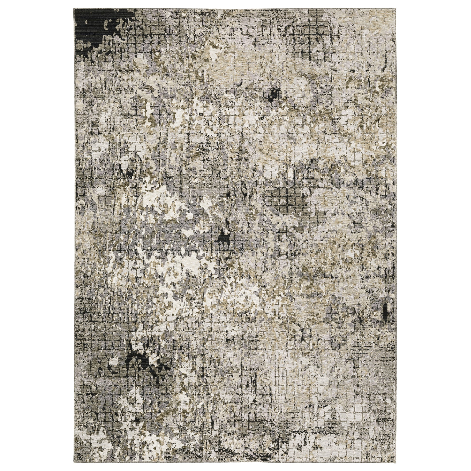 Nebulous 091D9 Grey Distressed Rug