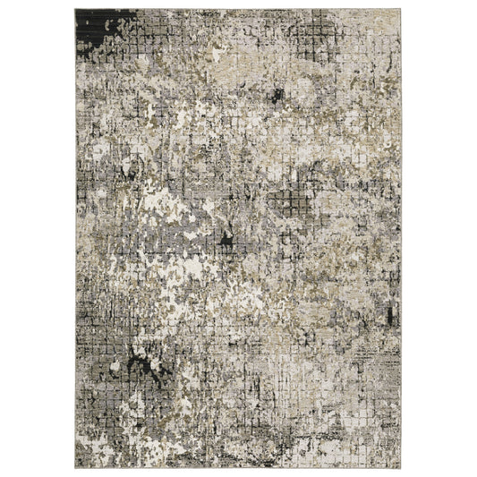 Nebulous 091D9 Grey Distressed Rug