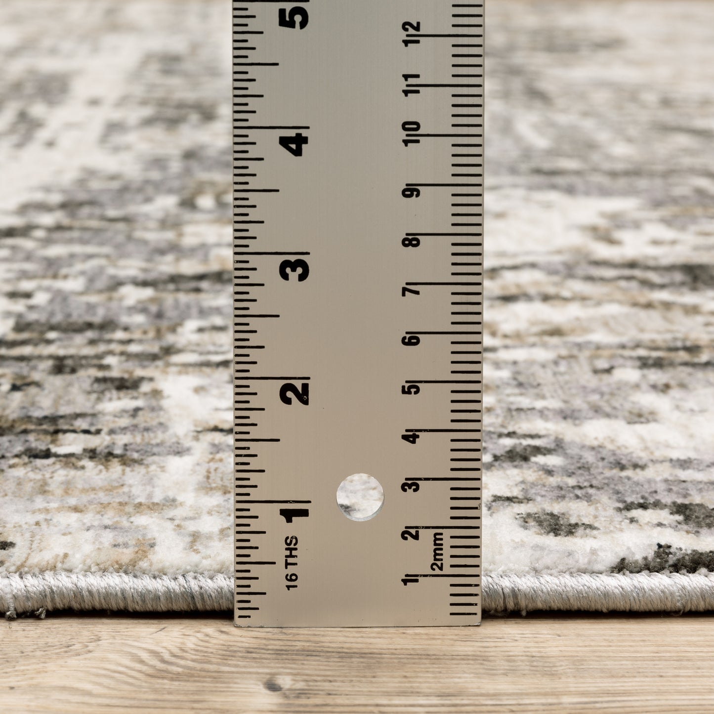 Nebulous Distressed Grey/ Beige Abstract Cut Pile Rug