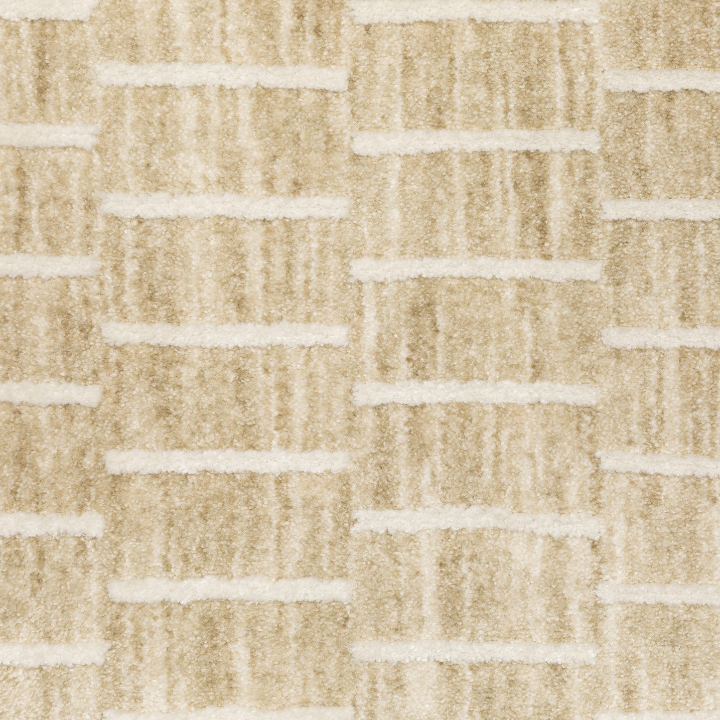 Oliver Geometric Gold/ Beige Cut Pile Rug