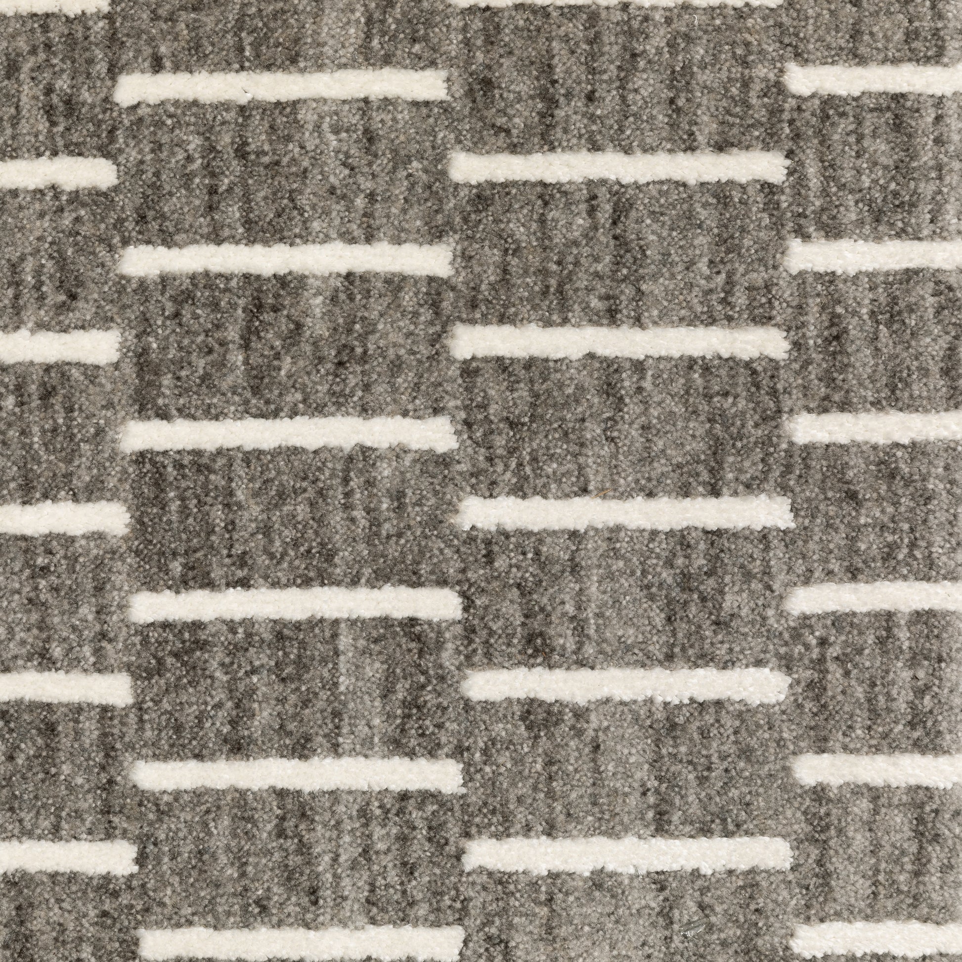 Oliver Geometric Grey/ Beige Cut Pile Rug