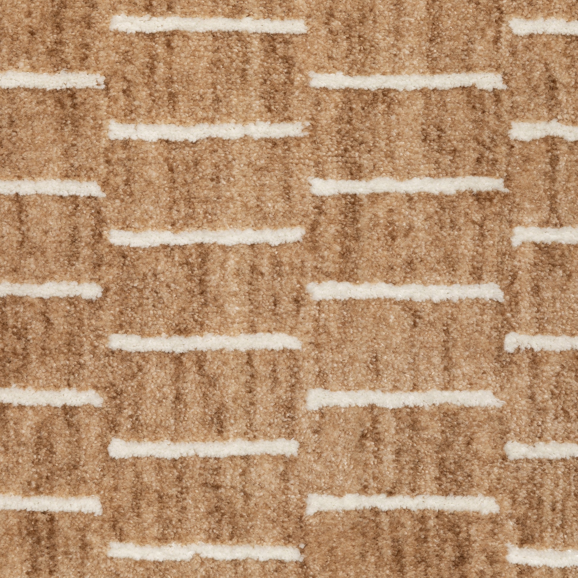 Oliver Geometric Rust/ Beige Cut Pile Rug