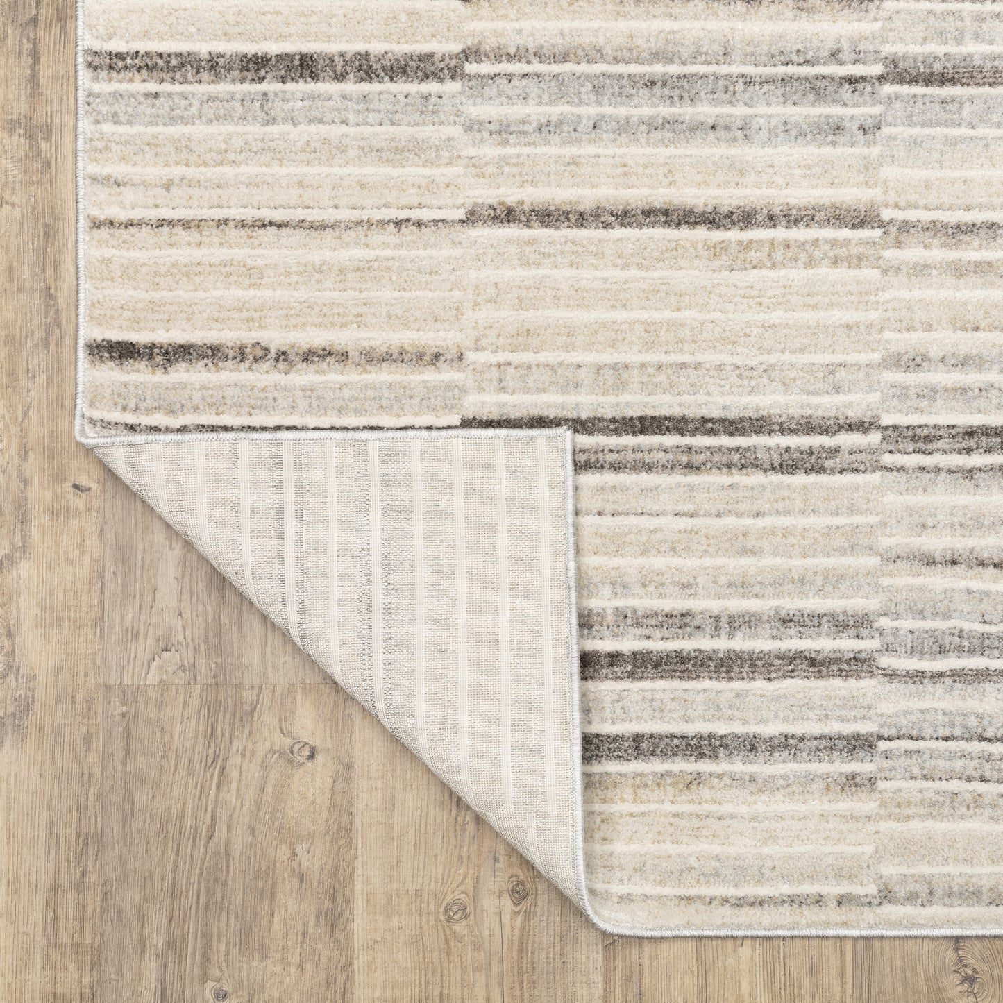 Oliver Stripe Blue/ Grey Cut Pile Rug