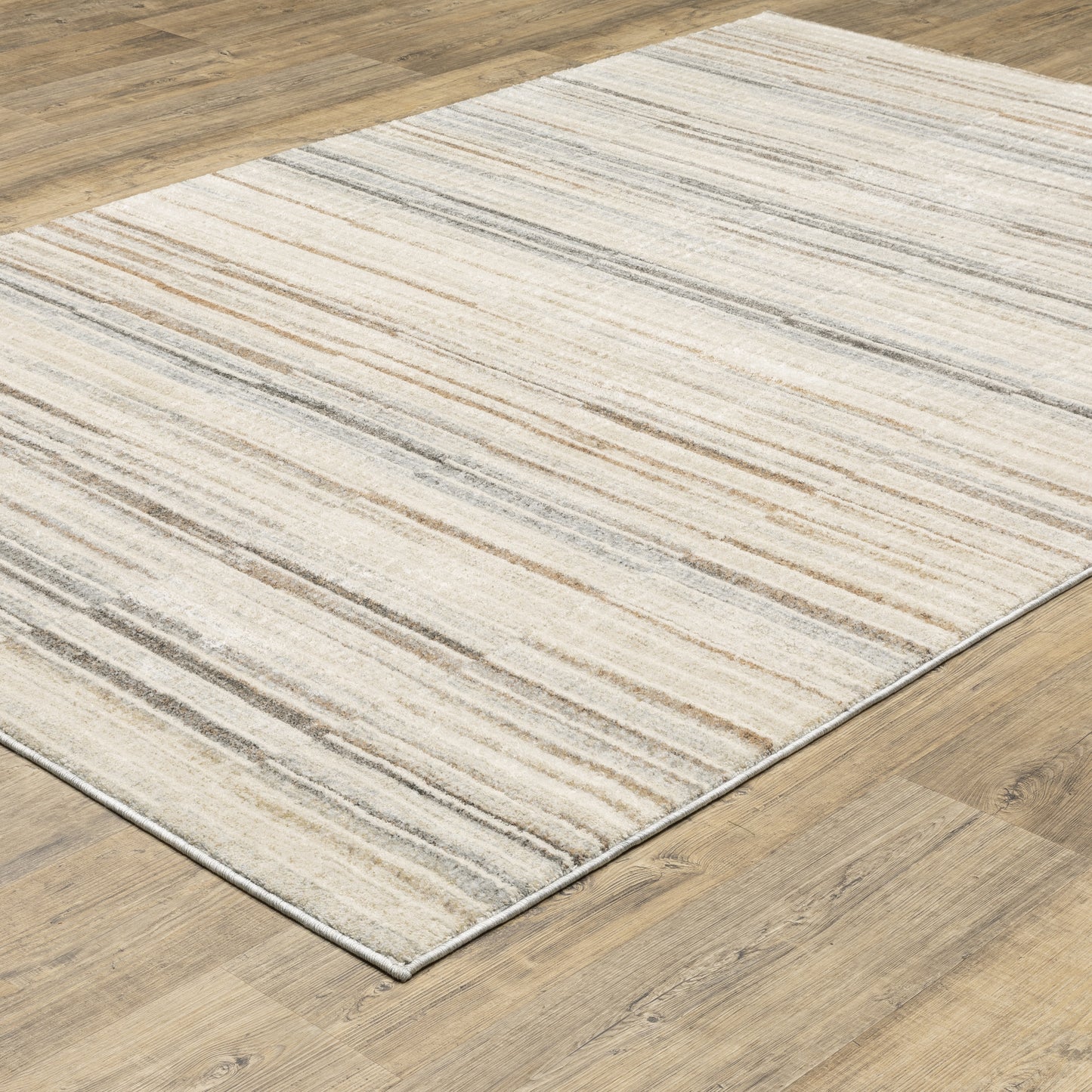 Oliver Stripe Blue/ Rust Cut Pile Rug