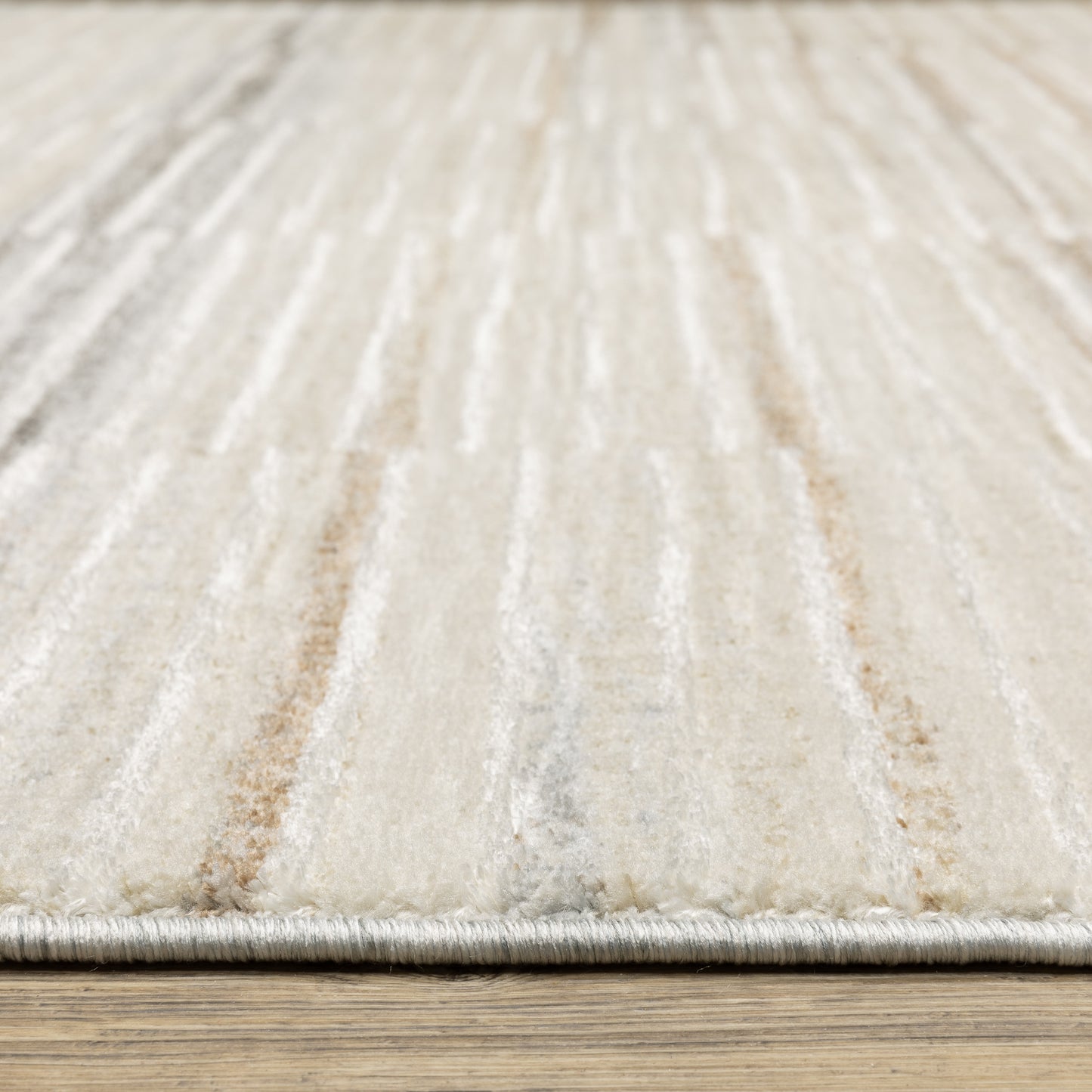 Oliver Stripe Blue/ Rust Cut Pile Rug