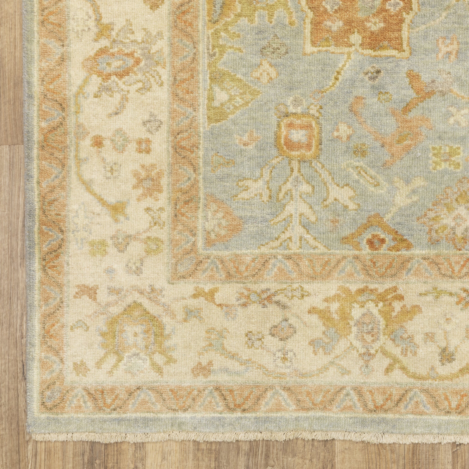 Palace Oriental Blue/ Sand Cut Pile Rug