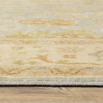 Palace Oriental Blue/ Sand Cut Pile Rug