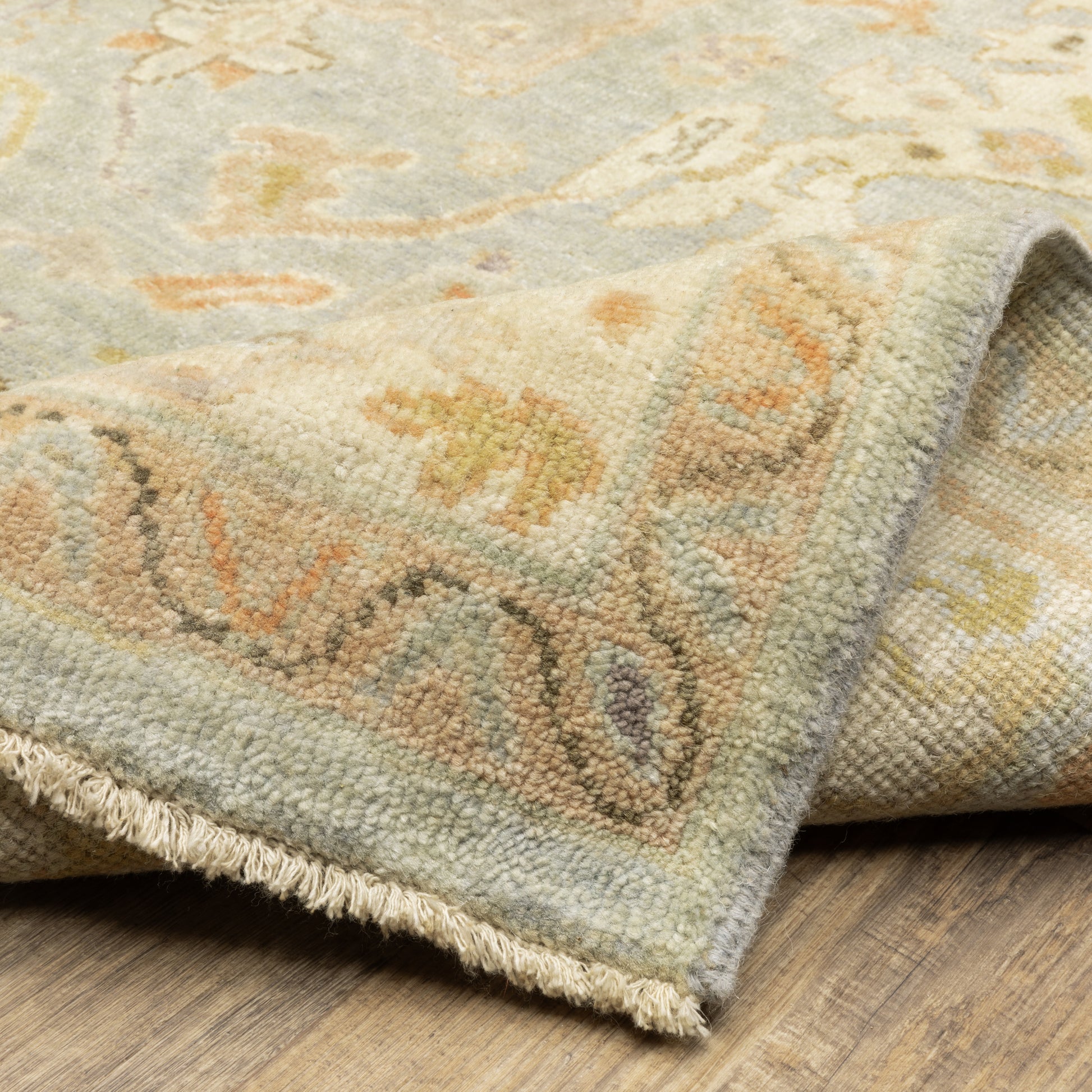 Palace Oriental Blue/ Sand Cut Pile Rug