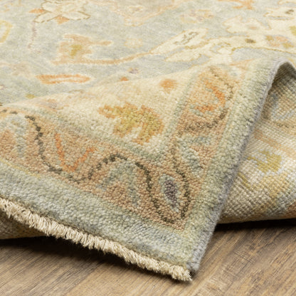 Palace Oriental Blue/ Sand Cut Pile Rug