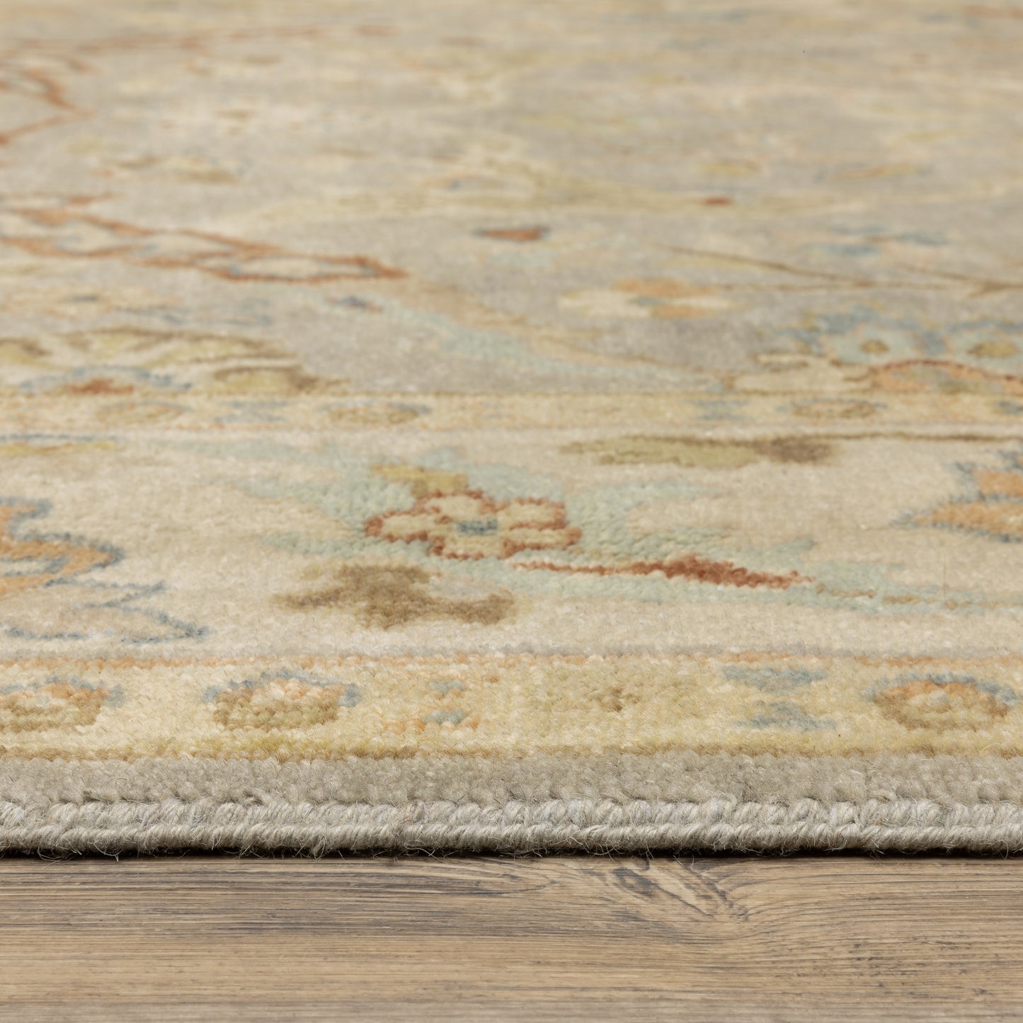 Palace Oriental Grey/ Beige Cut Pile Rug