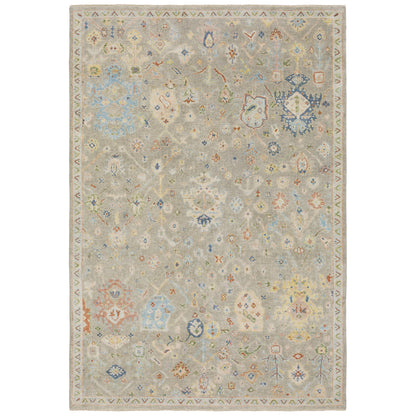 Palace Oriental Grey/ Multi Cut Pile Rug