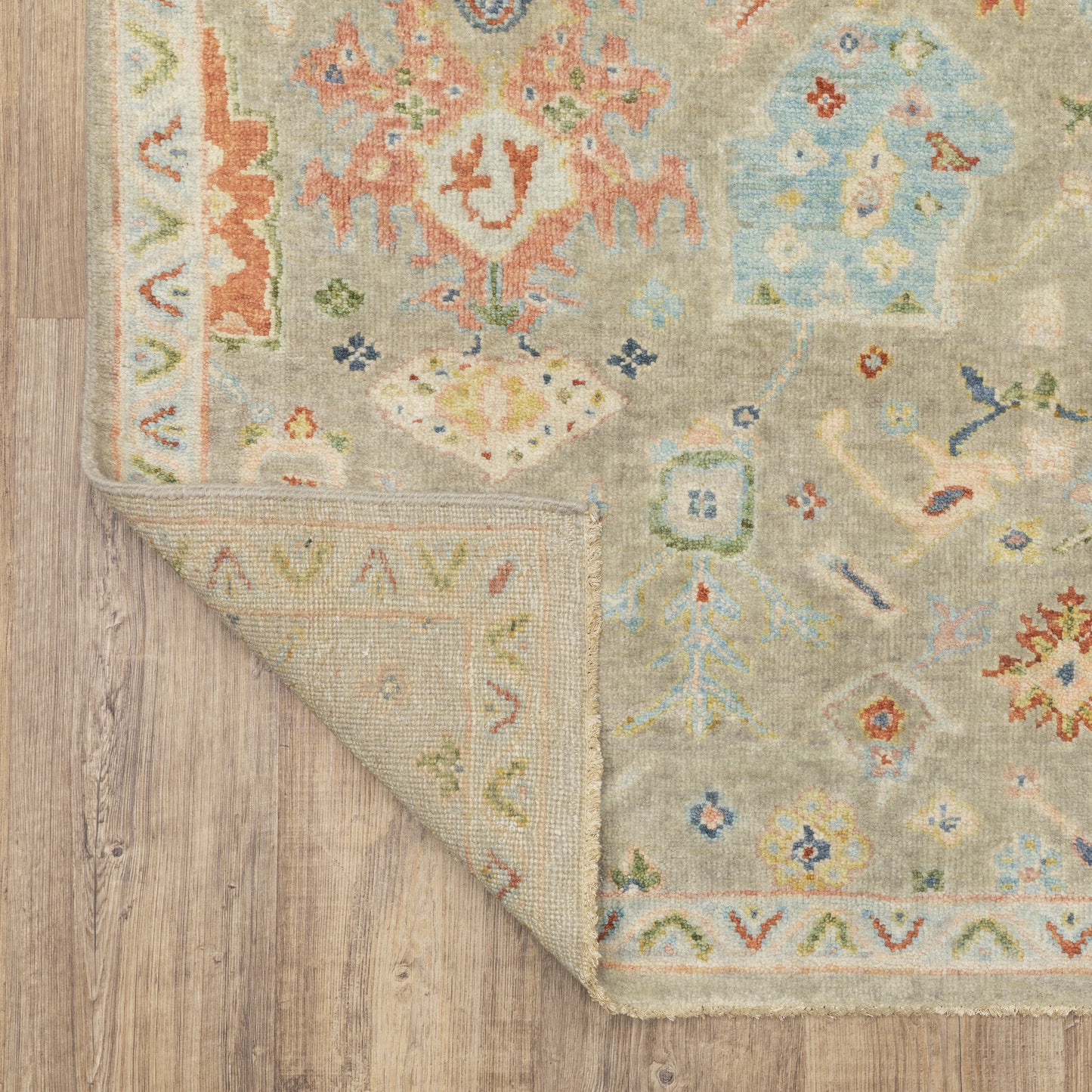 Palace Oriental Grey/ Multi Cut Pile Rug