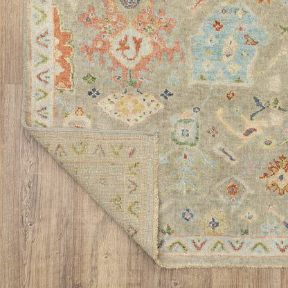 Palace Oriental Grey/ Multi Cut Pile Rug