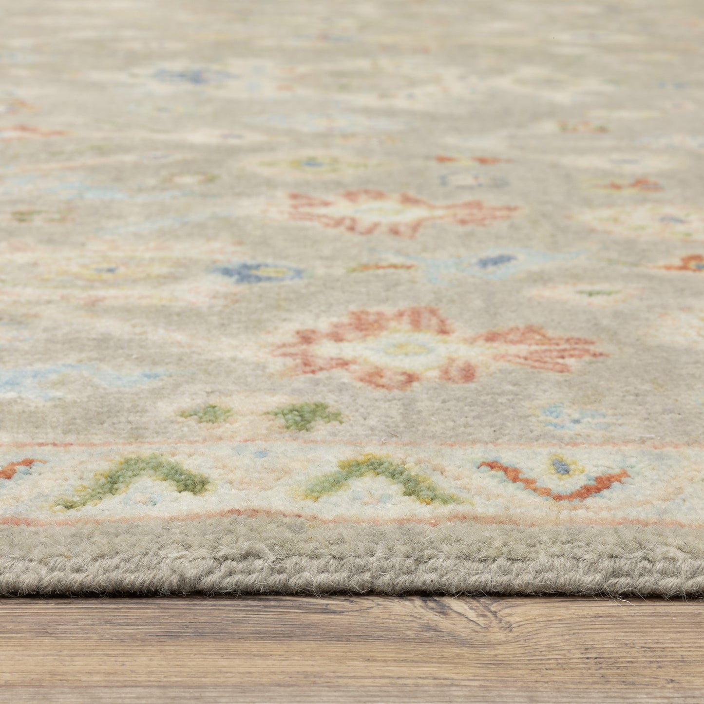 Palace Oriental Grey/ Multi Cut Pile Rug