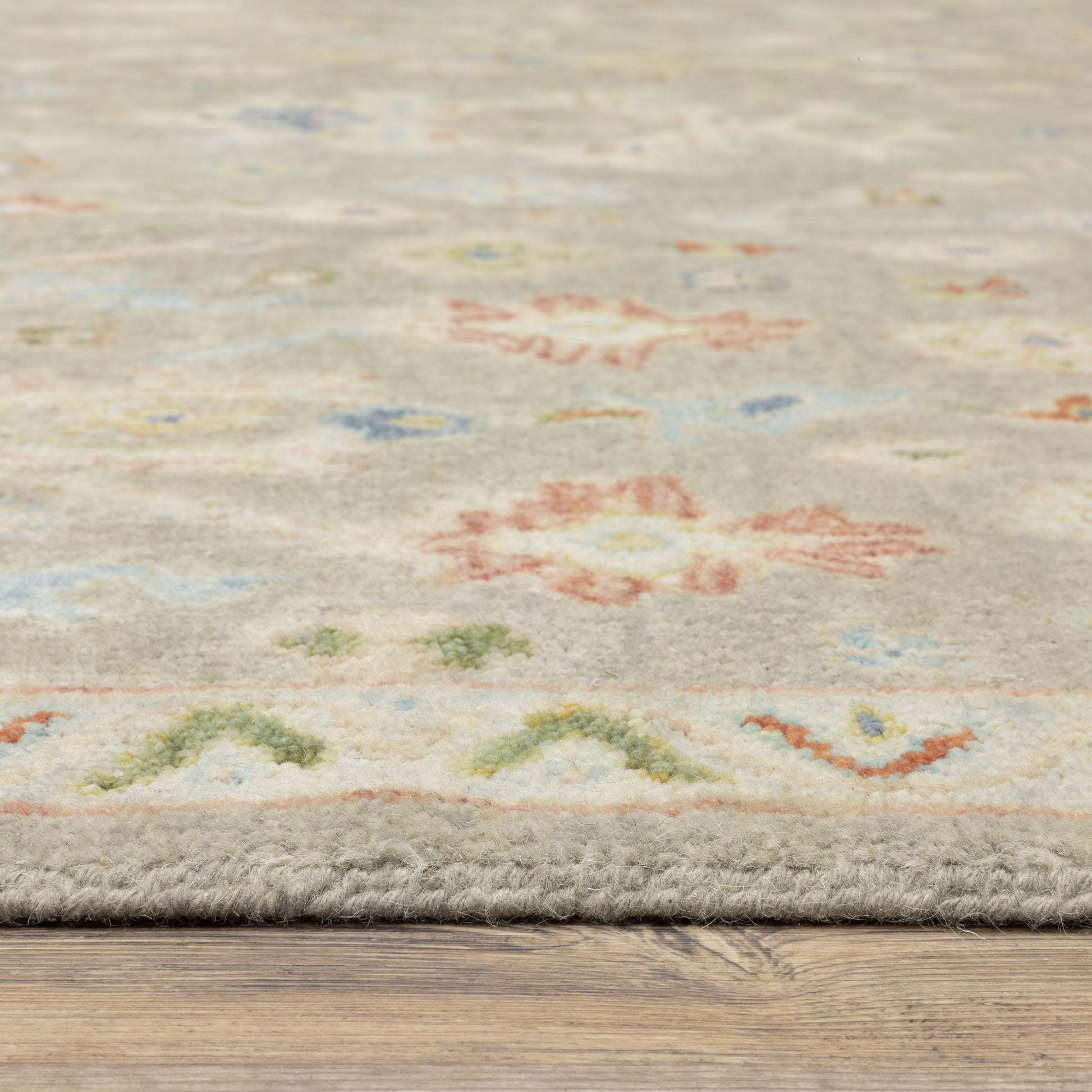 Palace Oriental Grey/ Multi Cut Pile Rug