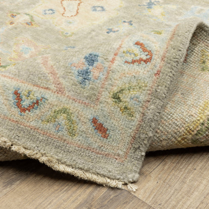 Palace Oriental Grey/ Multi Cut Pile Rug