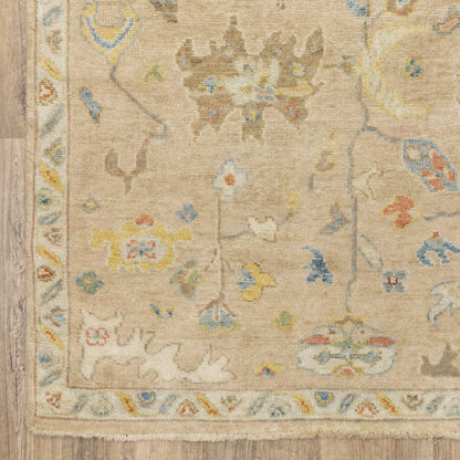 Palace Oriental Beige/ Multi Cut Pile Rug