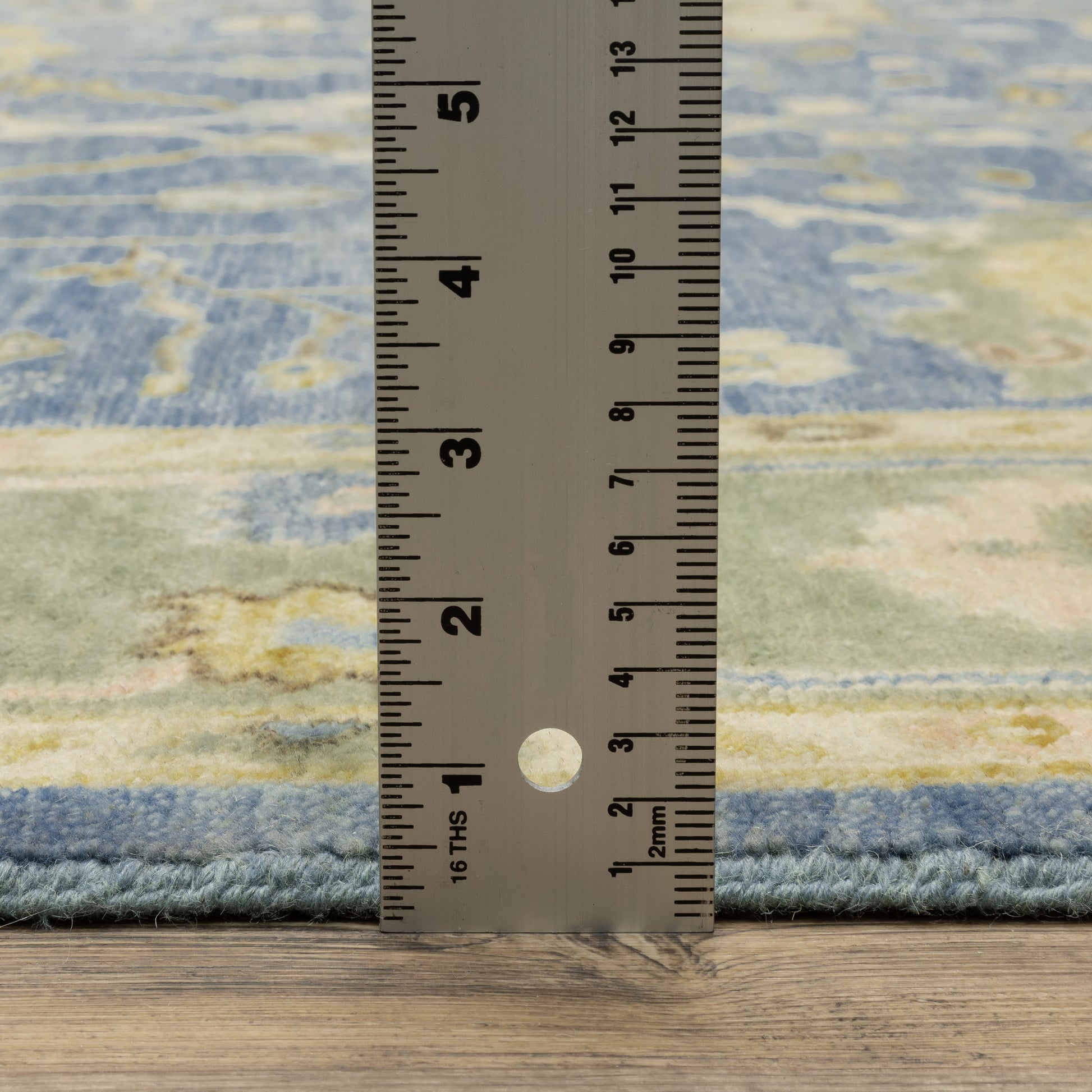 Palace Oriental Blue/ Green Cut Pile Rug