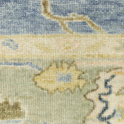 Palace Oriental Blue/ Green Cut Pile Rug