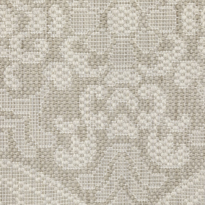 Portofino Outdoor Ivory/ Grey Floral Flat Weave Rug