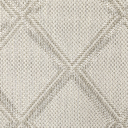 Portofino Outdoor Ivory/ Grey Lattice Flat Weave Rug