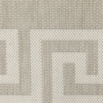 Portofino Outdoor Grey/ Ivory Border Flat Weave Rug