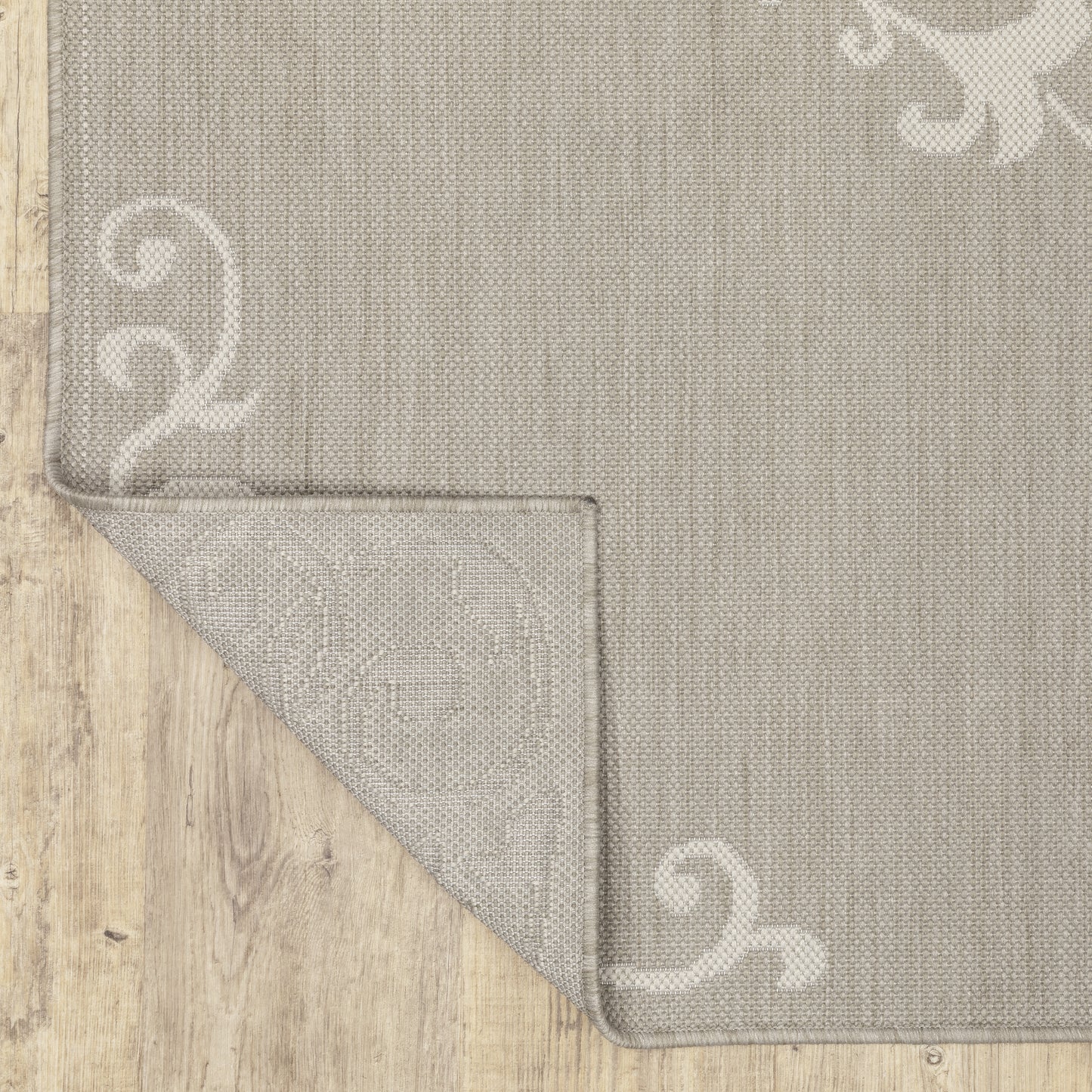 Portofino Medallion Grey/ Ivory Outdoor Flat Weave Rug