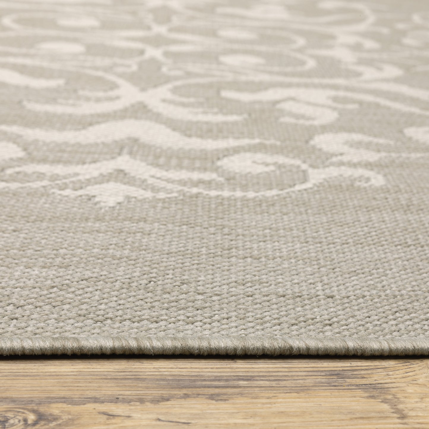 Portofino Medallion Grey/ Ivory Outdoor Flat Weave Rug